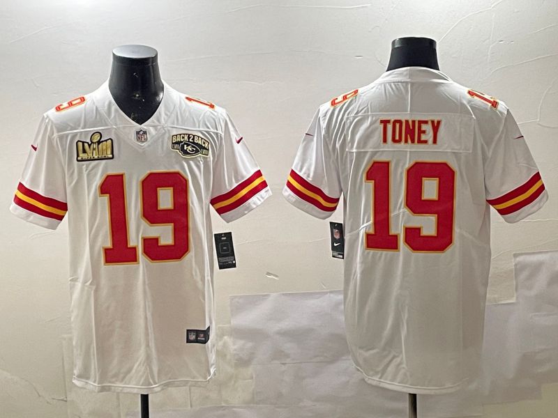Men Kansas City Chiefs 19 Toney White Second generations 2025 Nike Limited NFL Jersey style 2